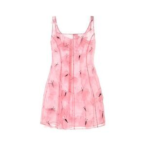 Blumarine Women Pink Silk Mini Dress